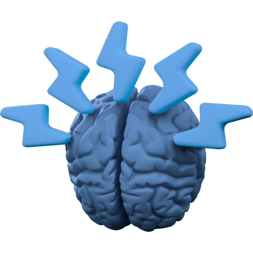 3d Icon of a brain, representing the spreading depolarization topic page on Neuromonitoring Analytics Network