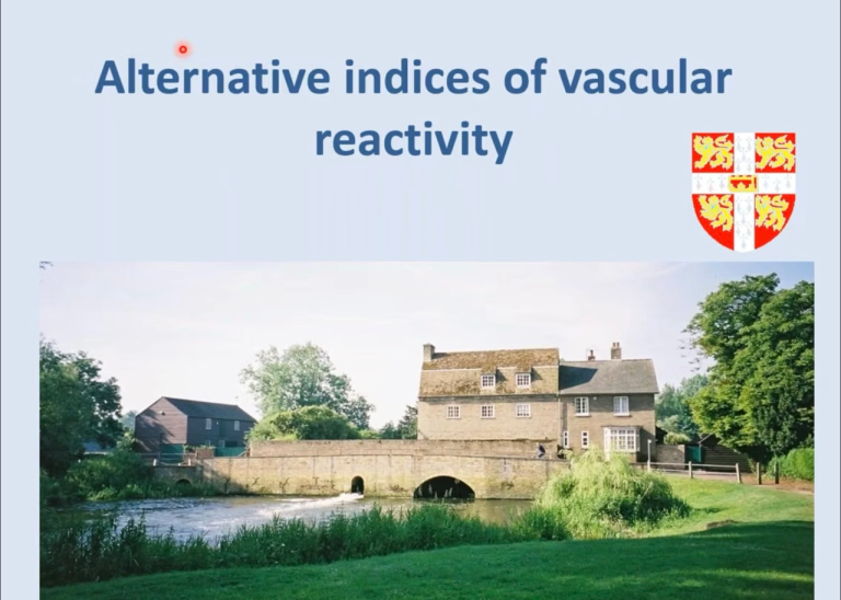 Lecture 24: Alternative Indices of Cerebrovascular Reactivity